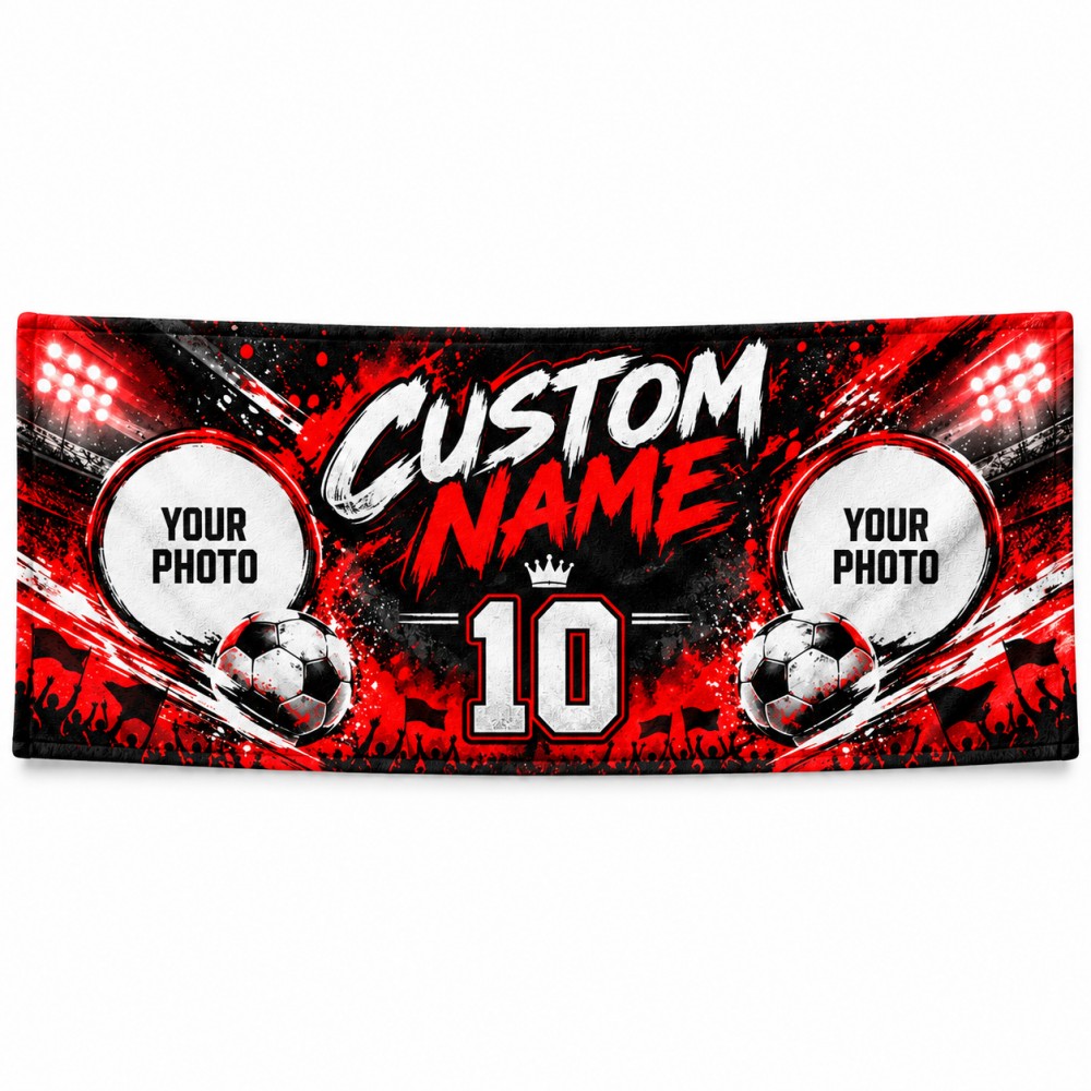 Party Games Name - ผ้าขนหนูสำหรับแฟนฟุตบอล 1 ผืน ปรับแต่งได้ตามต้องการ พร้อมรูปภาพ ชื่อ